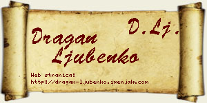Dragan Ljubenko vizit kartica